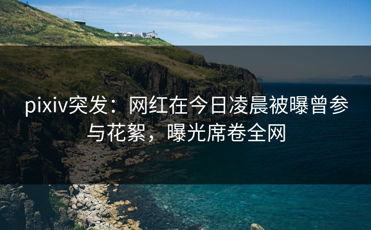 pixiv突发：网红在今日凌晨被曝曾参与花絮，曝光席卷全网